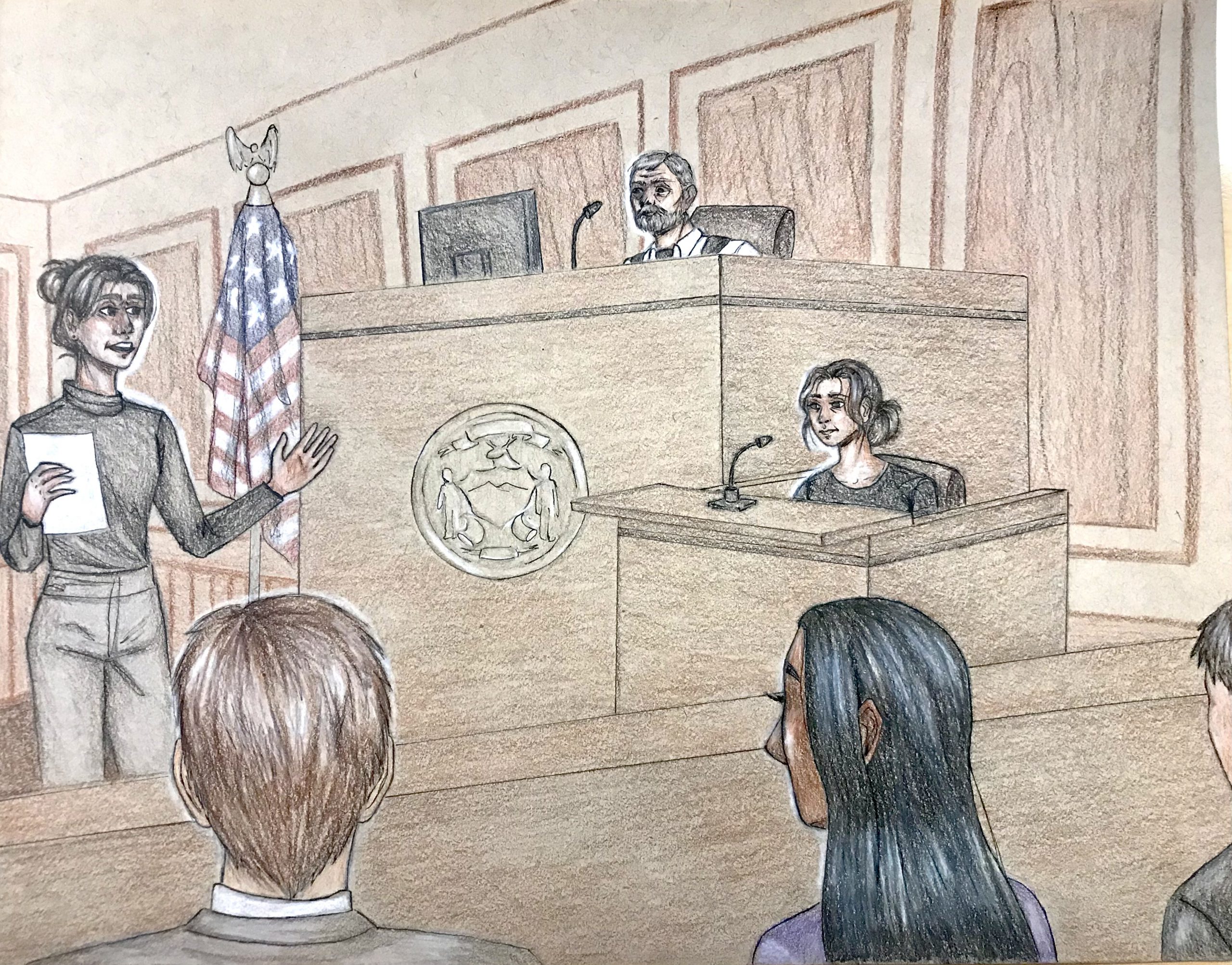 2021 First Place Idaho Courtroom Artist Contest