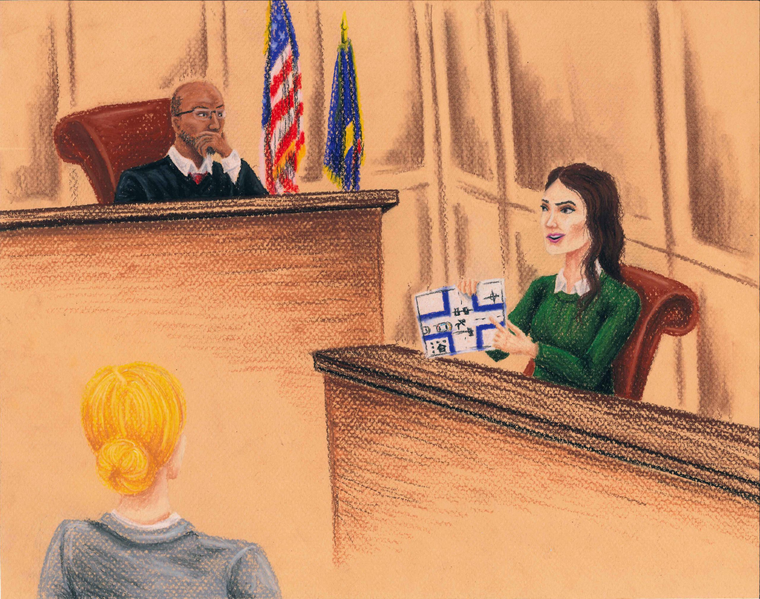 2022 Fourth Place, National Courtroom Artist Contest