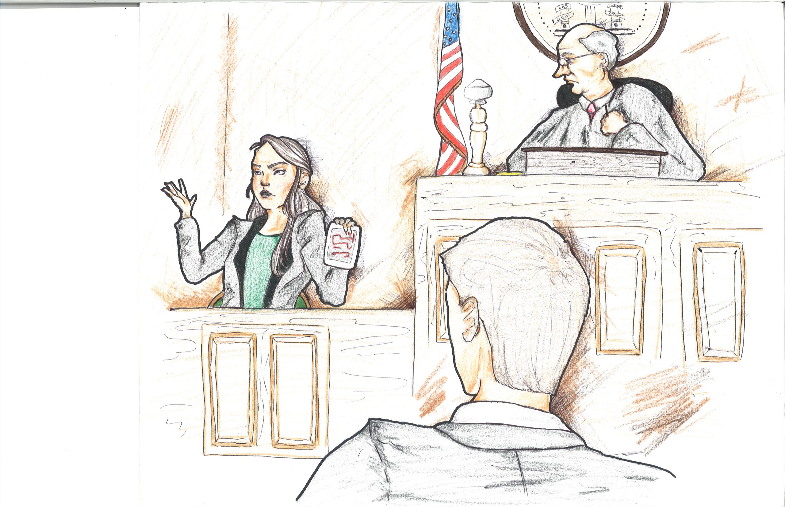 2019 Third Place National Courtroom Artist Contest