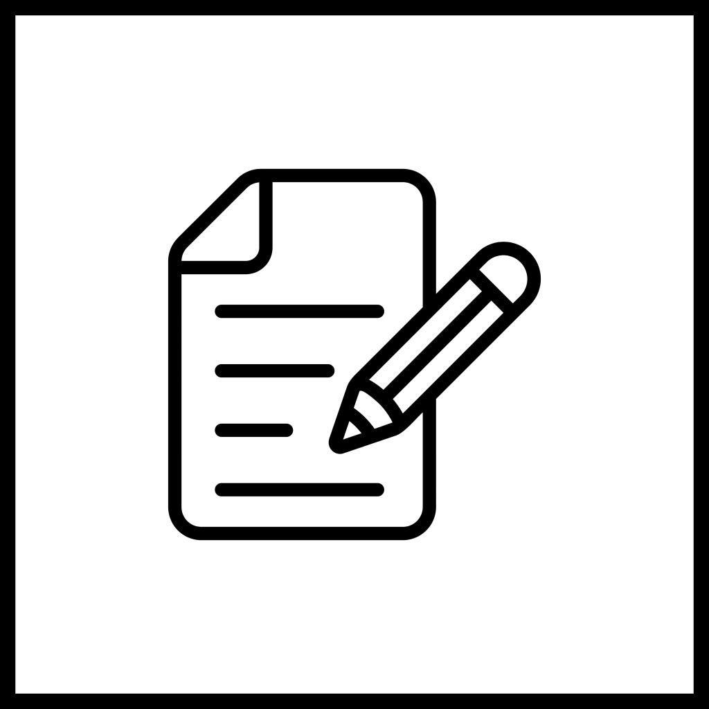 icon of a document and pen