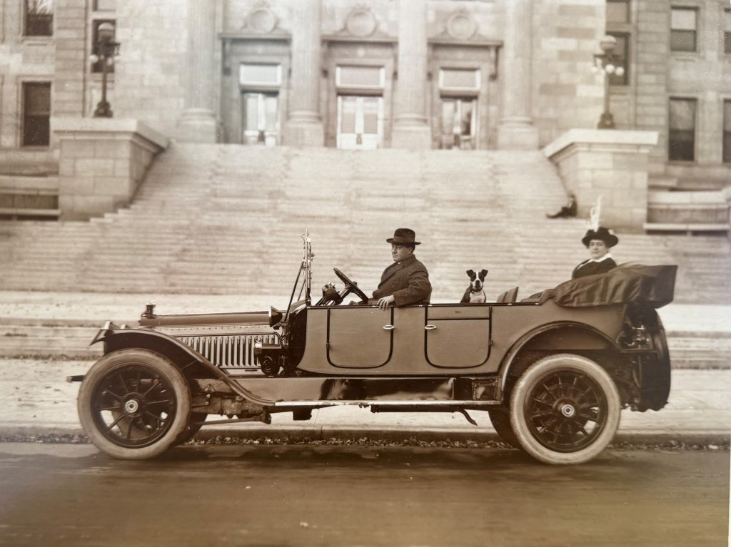 Richard H Johnson &ldquo;Iggy&rdquo; Johnson Catherine (Ashdown) Johnson Idaho State Capitol. The photo is property of the Johnson, Nixon and Daly families and resides in a private collection of antique photographs in their home.