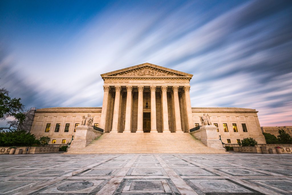 United States Supreme Court Building in Washington DC, USA.