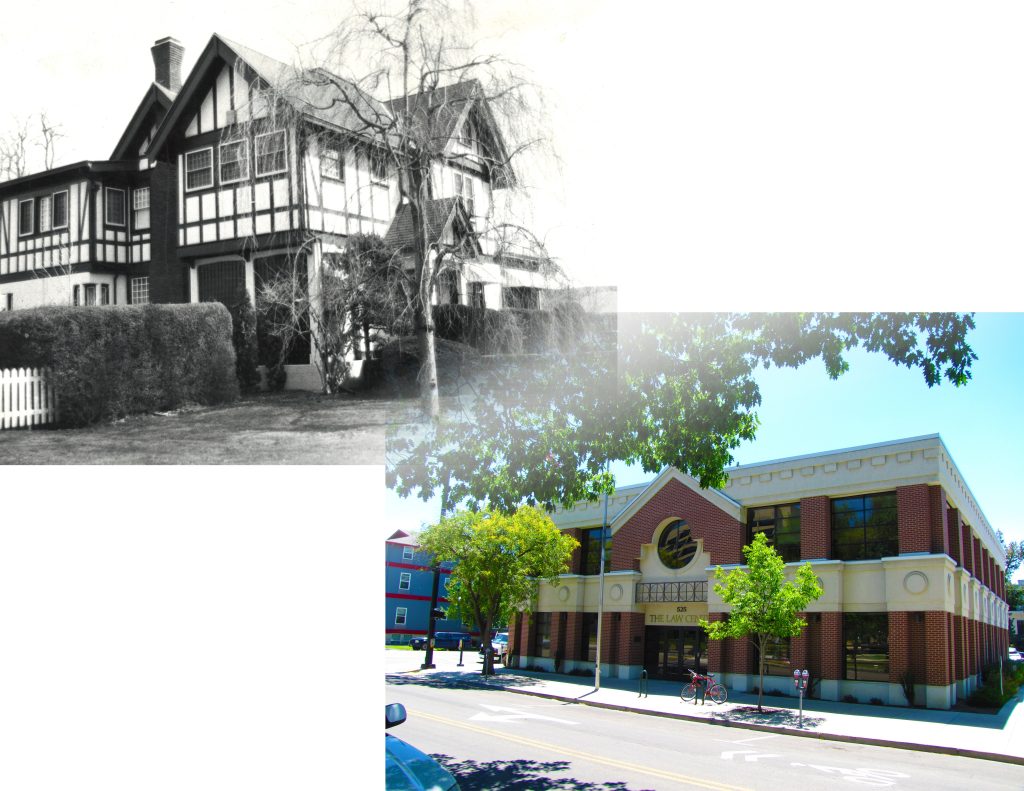 Old Bar offices and current Law center buildings