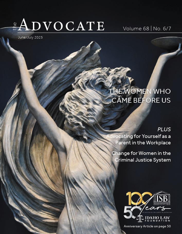 Cover of September 2024 issue of The Advocate, Background image of cows in a pasture with text that reads The Advocate, September 2024, Volume 67, No. 9, Estate Planning Essentials for Farmers & Ranchers, Plus Idaho's New Agricultural Protection Act