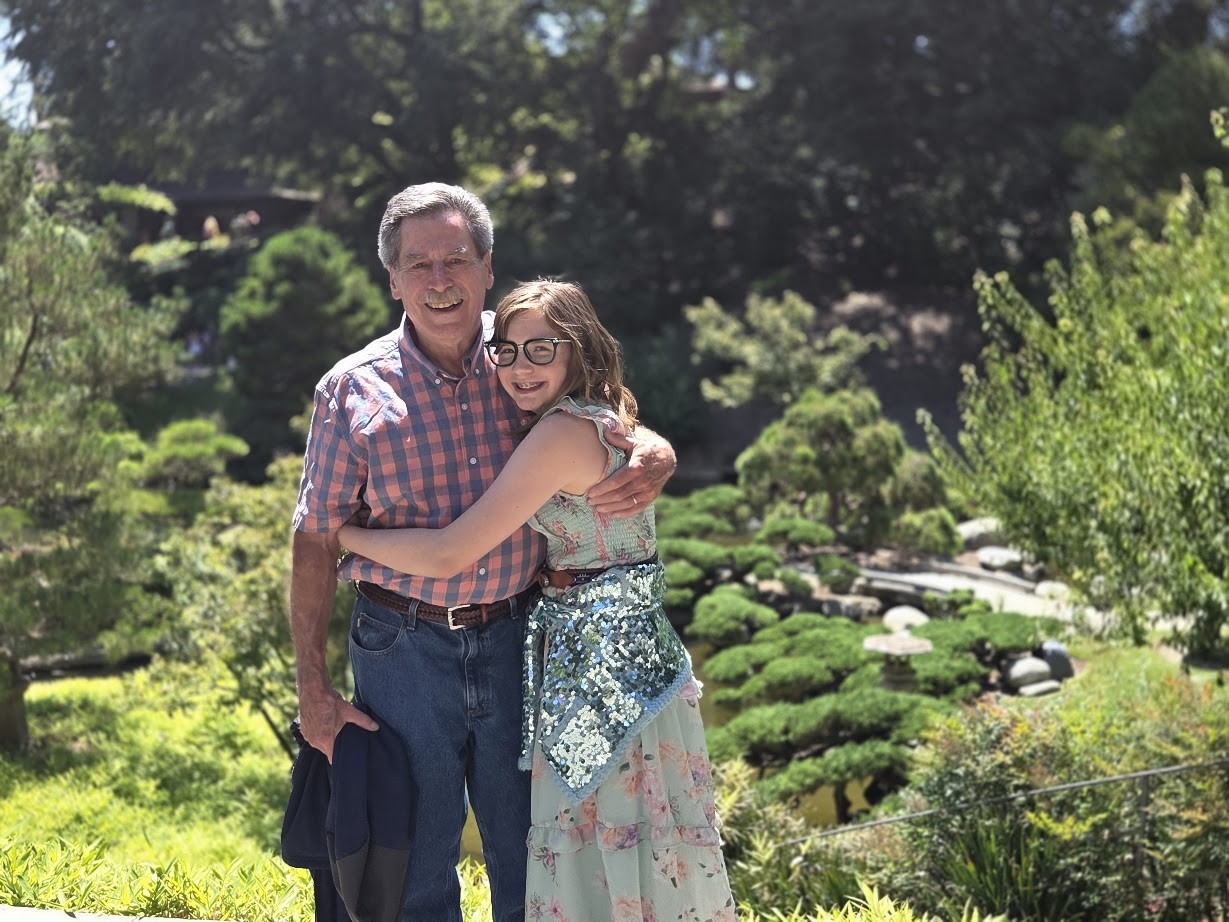 David Lombardi with his granddaughter, Arden.