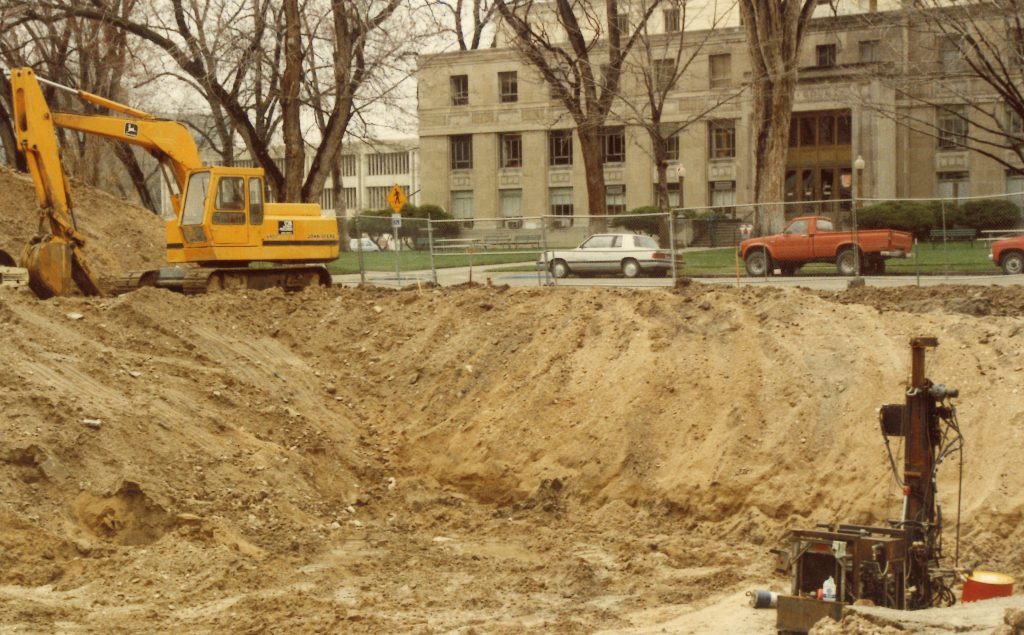 dirt parking lot