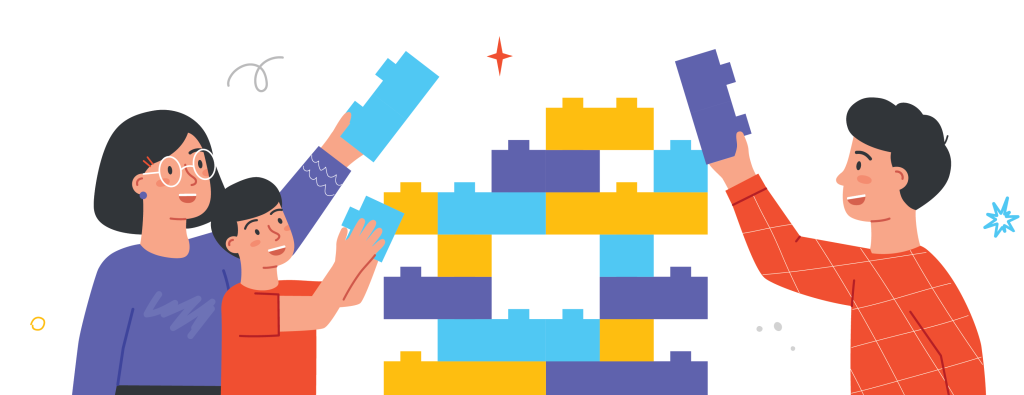 family building blocks together