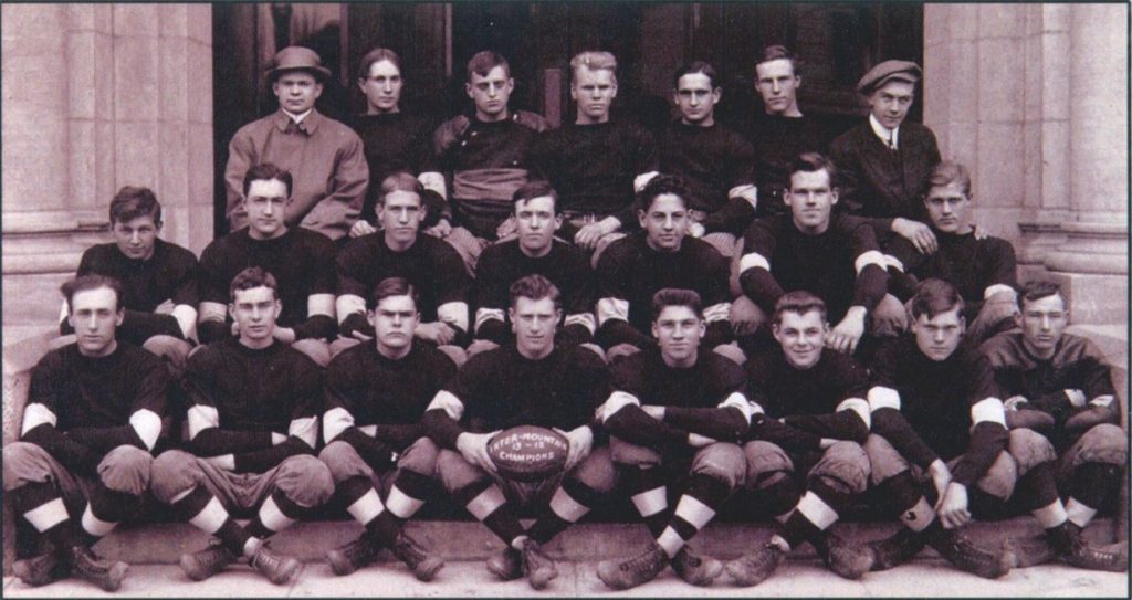 group of teenage boys in football uniforms. team photo.