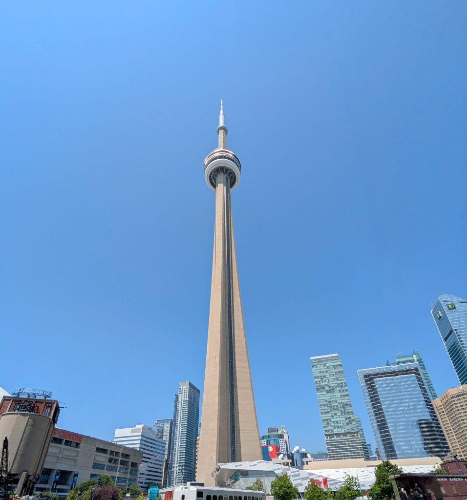 CN tower in downtown toronto