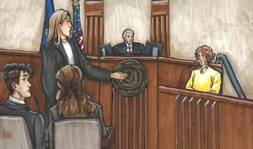 courtroom drawing
