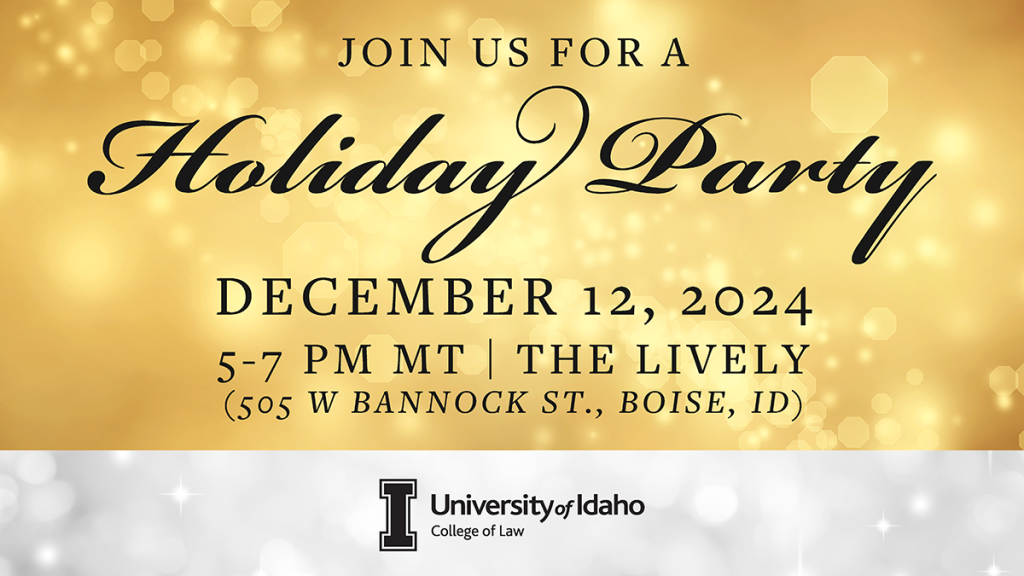 Join us for a holiday party, december 12, 2024, 5-7pm at the lively, 505 w bannock st, boise, id.