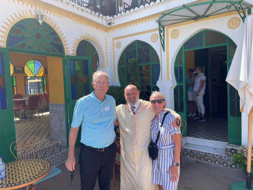 Bill and Debbie in Tangiers. Kingdom of Morocco, 2024. 