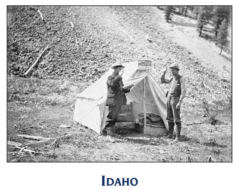 B&W photo from Western Legal History of lawyers in tent