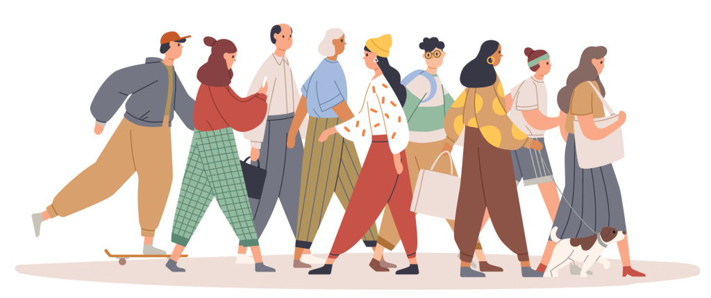 people walking
